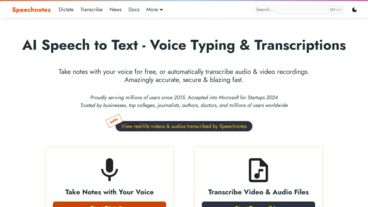 Speechnotes screenshot 1
