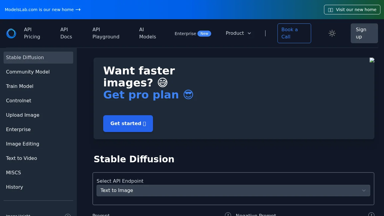 Stable Diffusion API screenshot 1