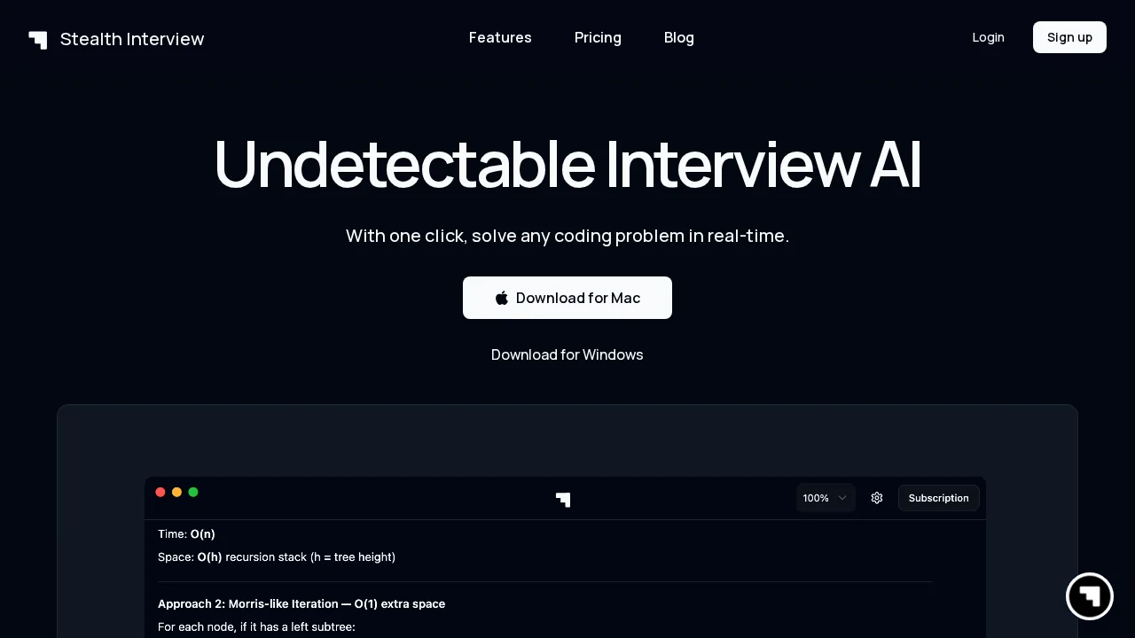 Stealth Interview screenshot 1