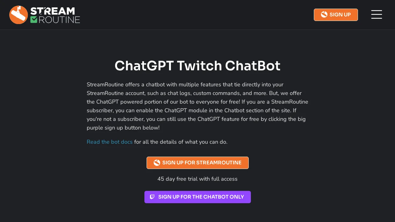 Streamroutine screenshot 1