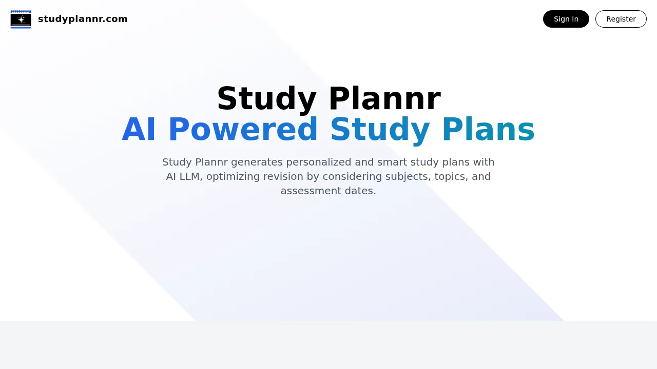 StudyPlannr screenshot 1