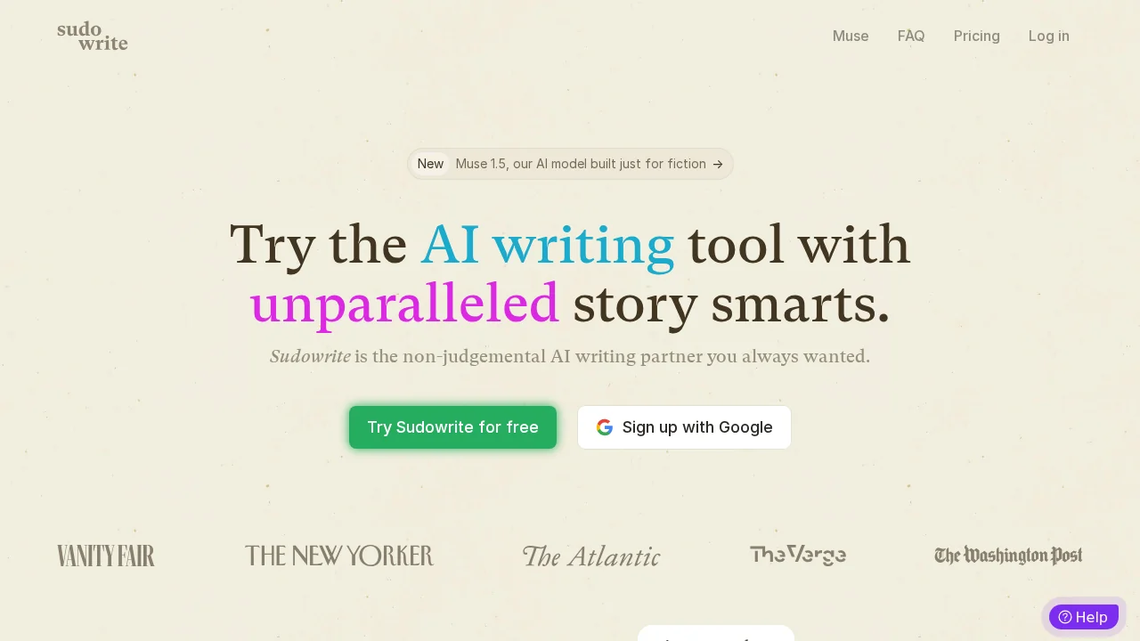 Sudowrite screenshot 1