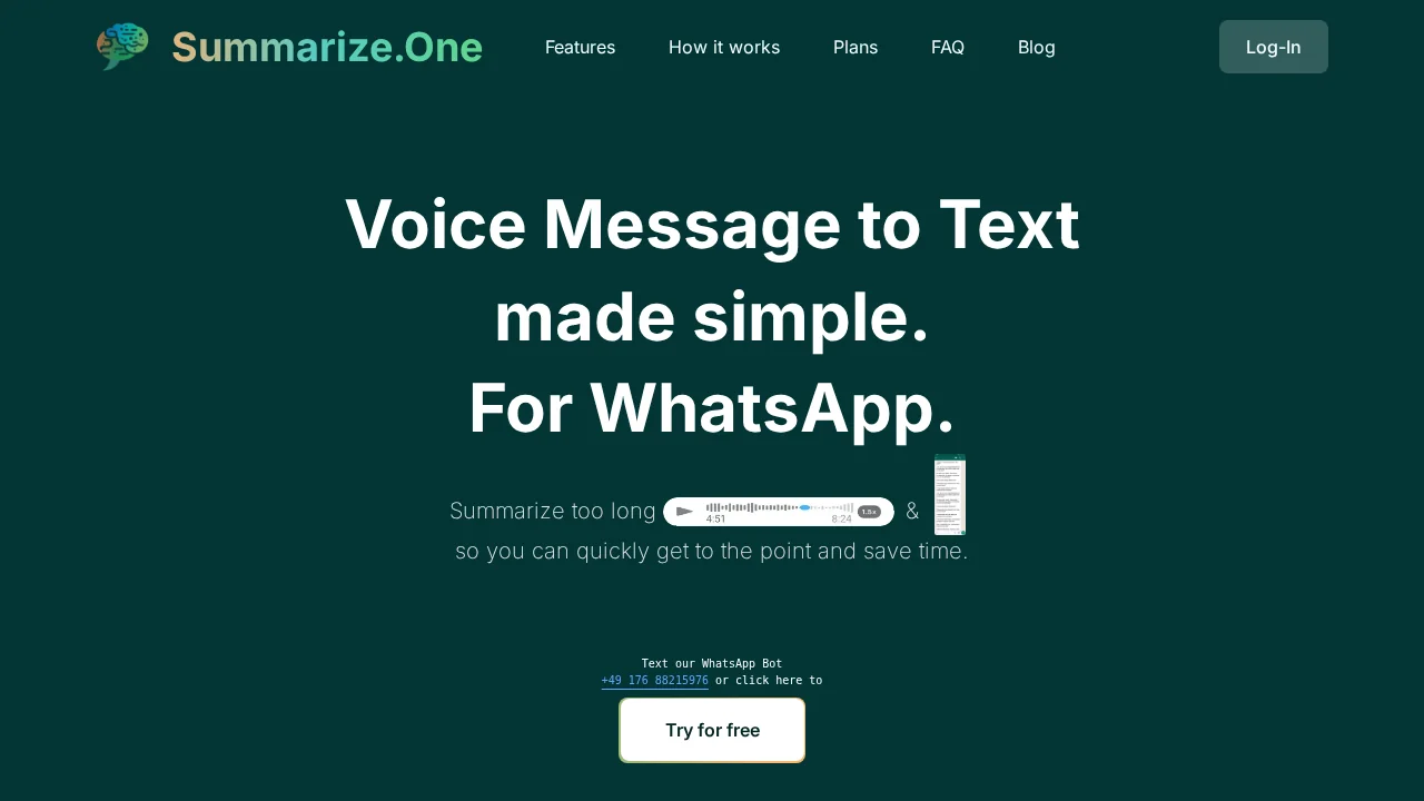 Summarize.one screenshot 1