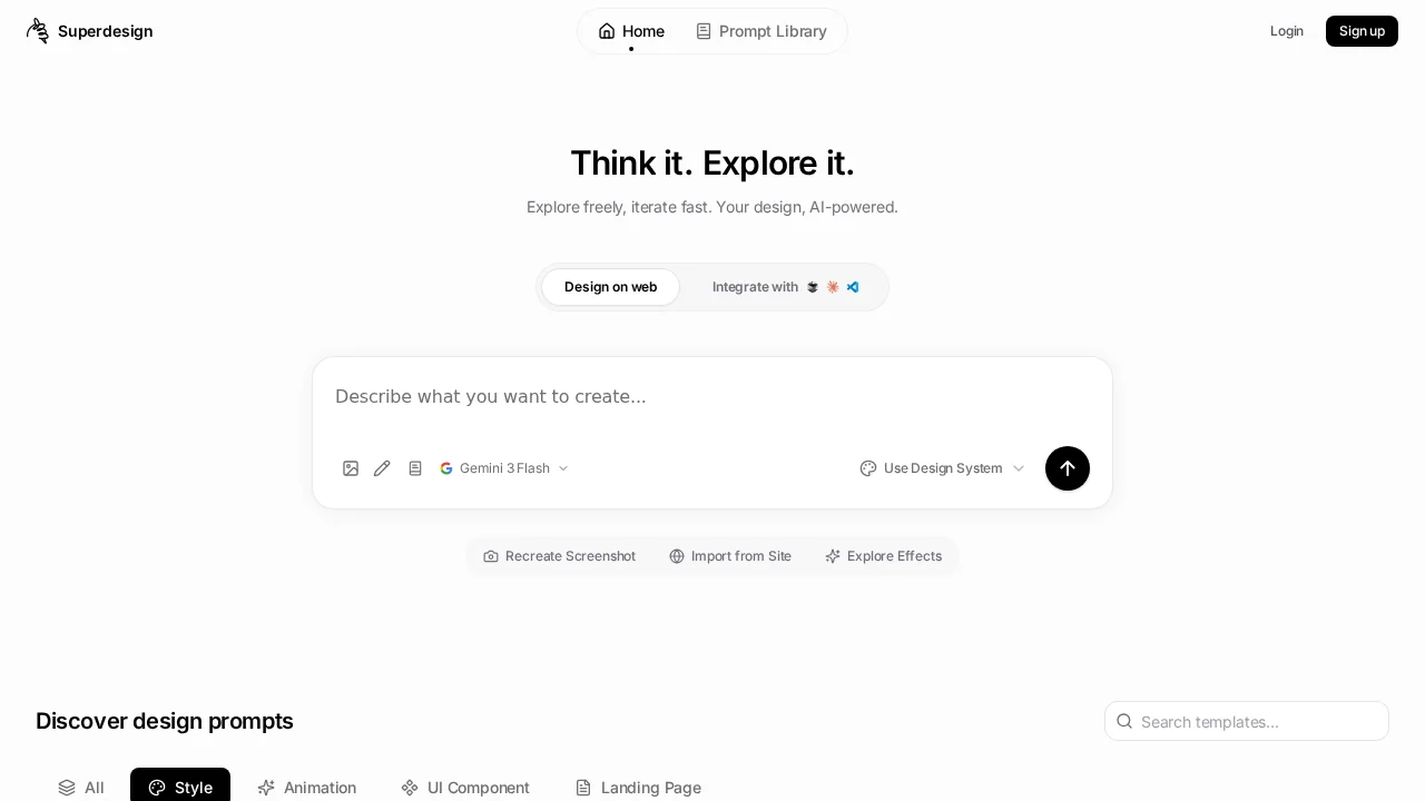 Superdesign screenshot 1