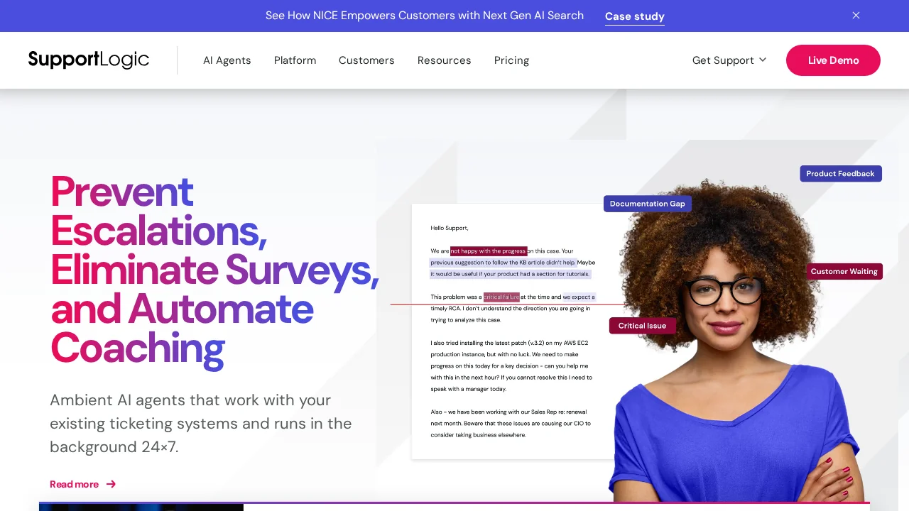 Supportlogic screenshot 1