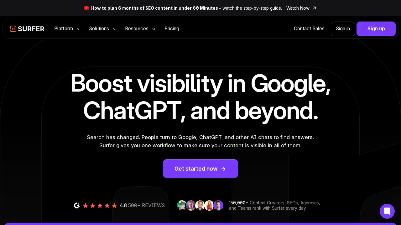 SurferSEO screenshot 1