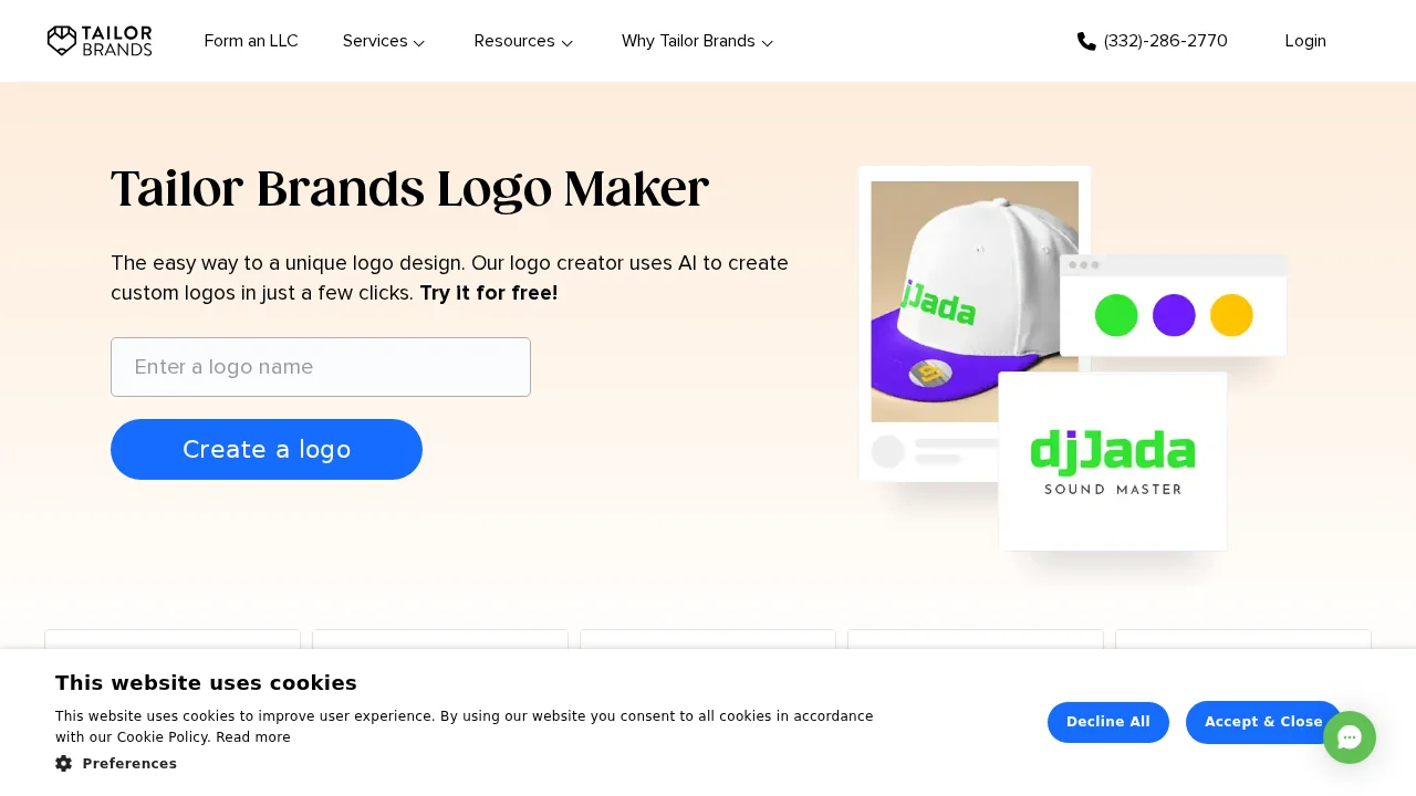 Tailor Brands screenshot 1