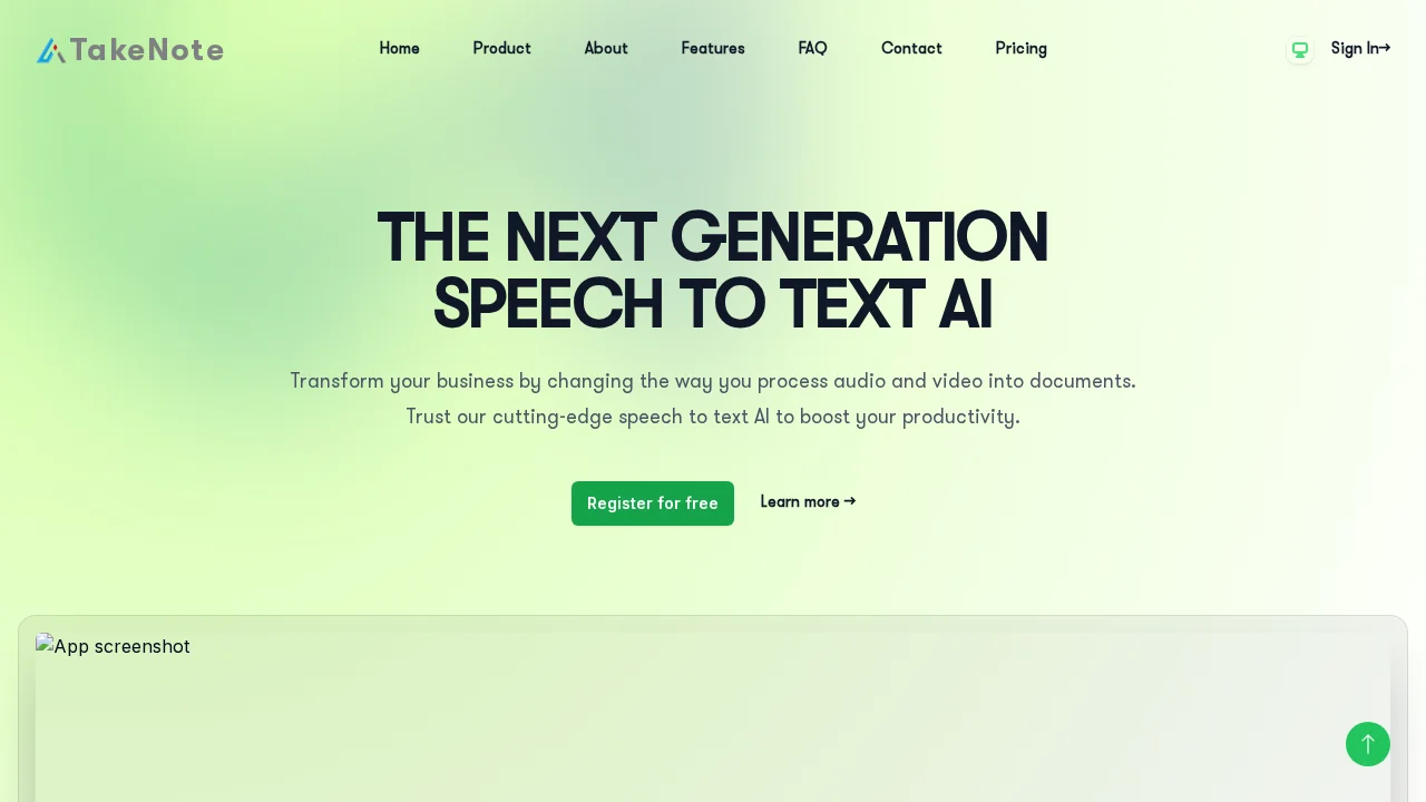 TakeNote screenshot 1