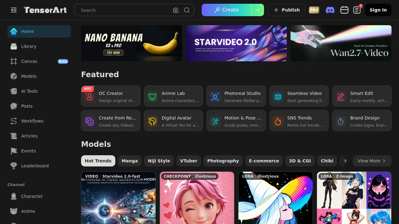 Tensor.Art screenshot 1