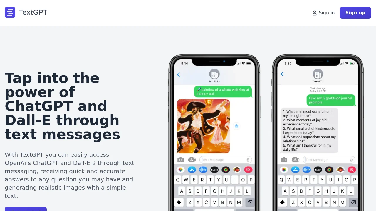 Text GPT screenshot 1