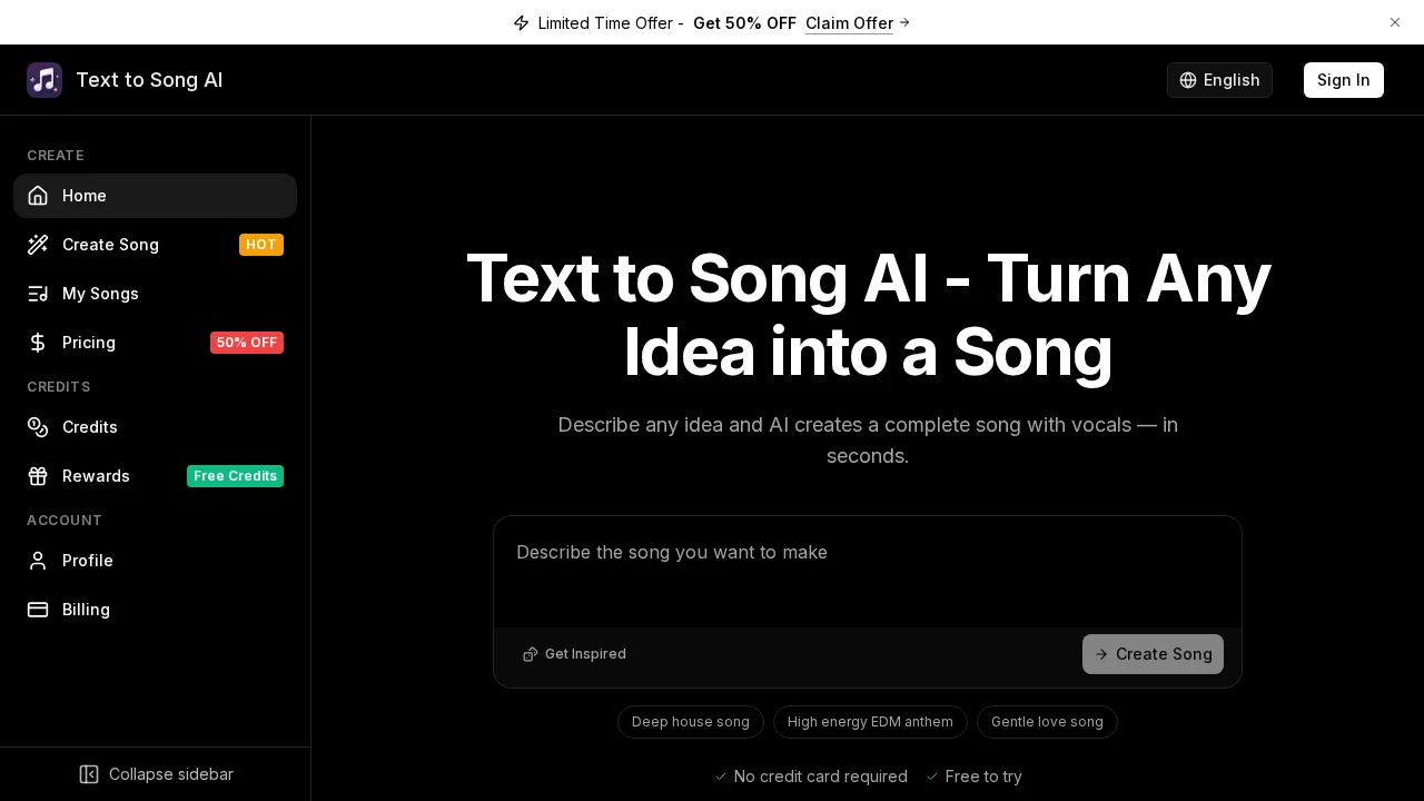 Text to Song AI screenshot 1