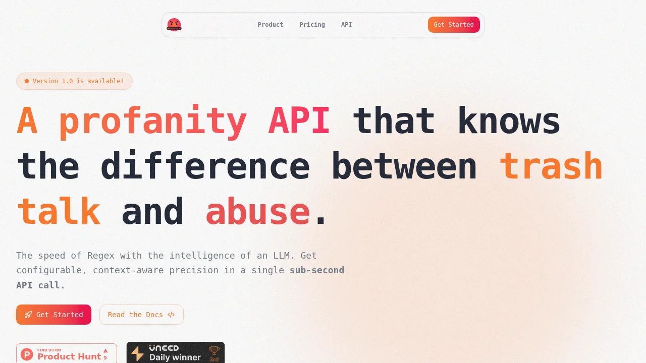 The Profanity API screenshot 1