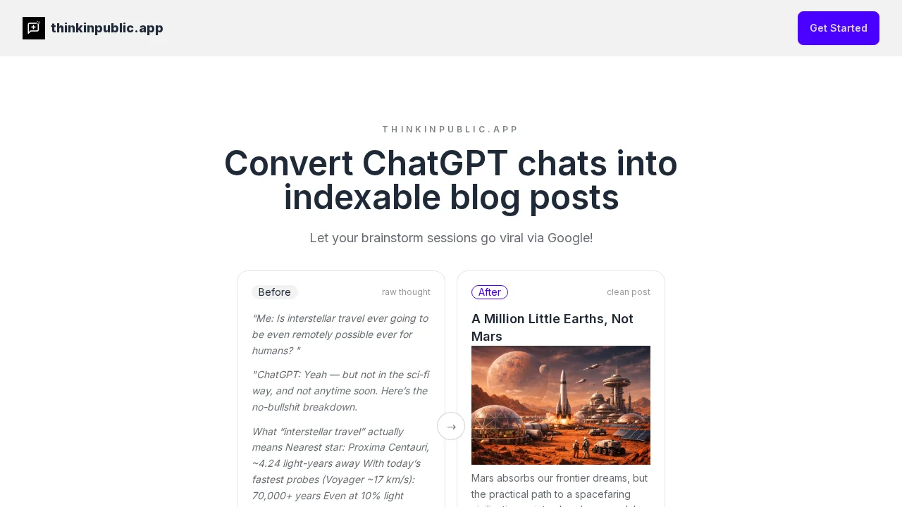 ThinkInPublic screenshot 1