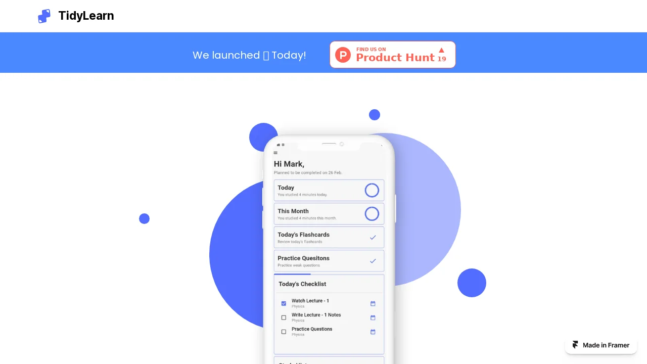 TidyLearn screenshot 1