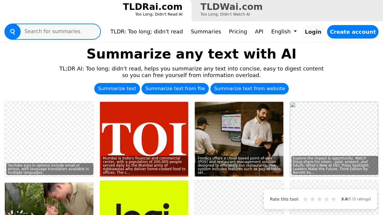 TLDRAI screenshot 1