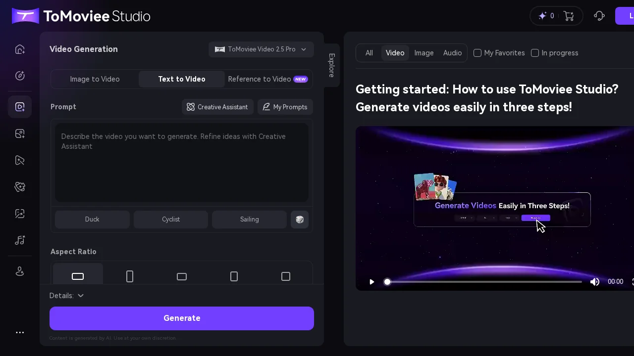 ToMoviee AI screenshot 1