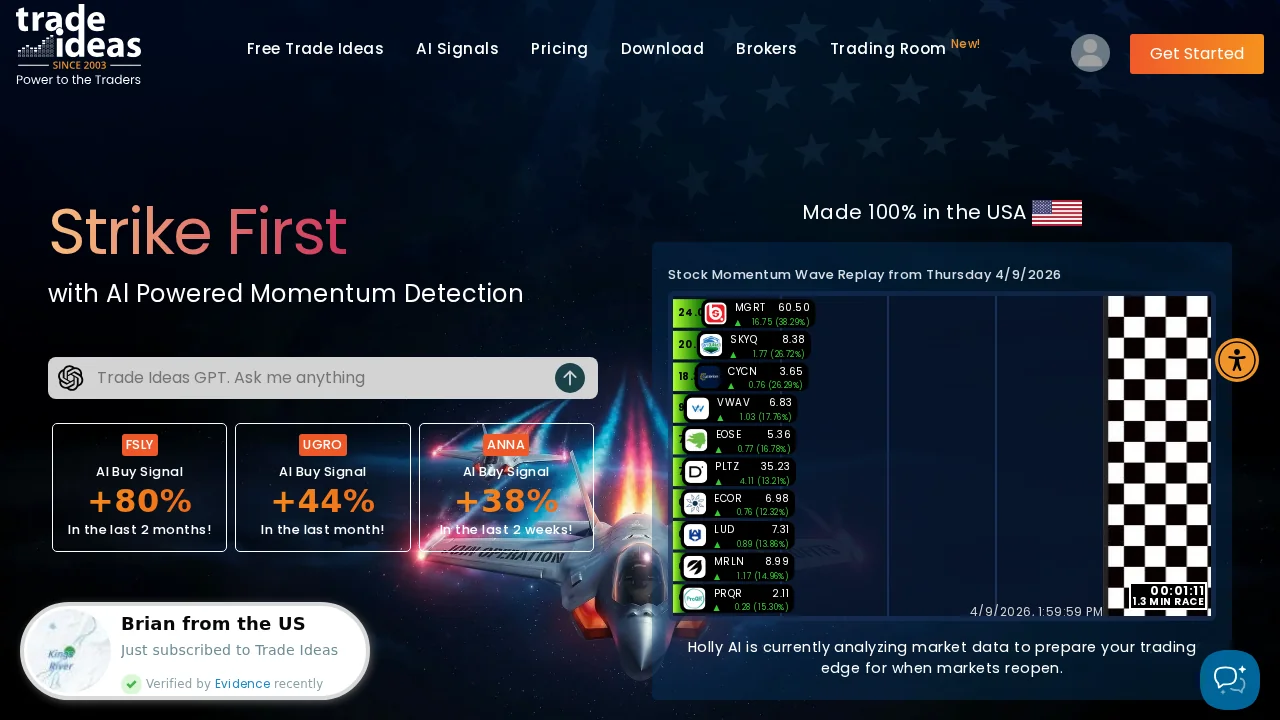 Trade Ideas screenshot 1