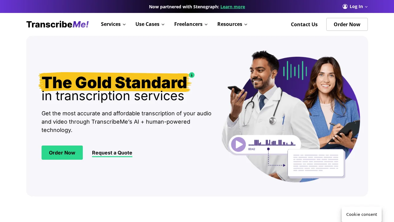 TranscribeMe.com screenshot 1