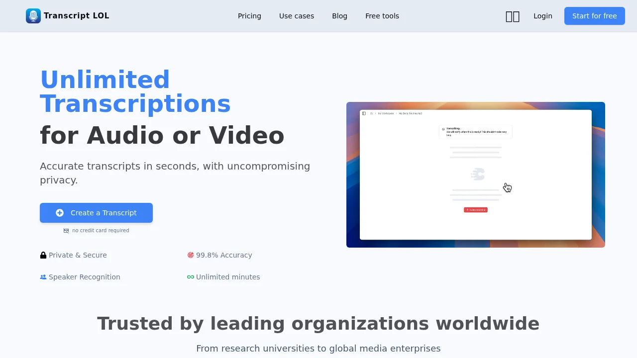 Transcript LOL screenshot 1