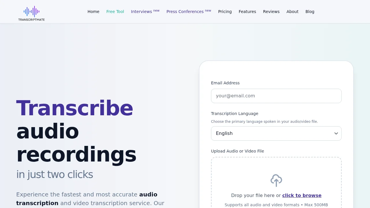 Transcriptmate screenshot 1