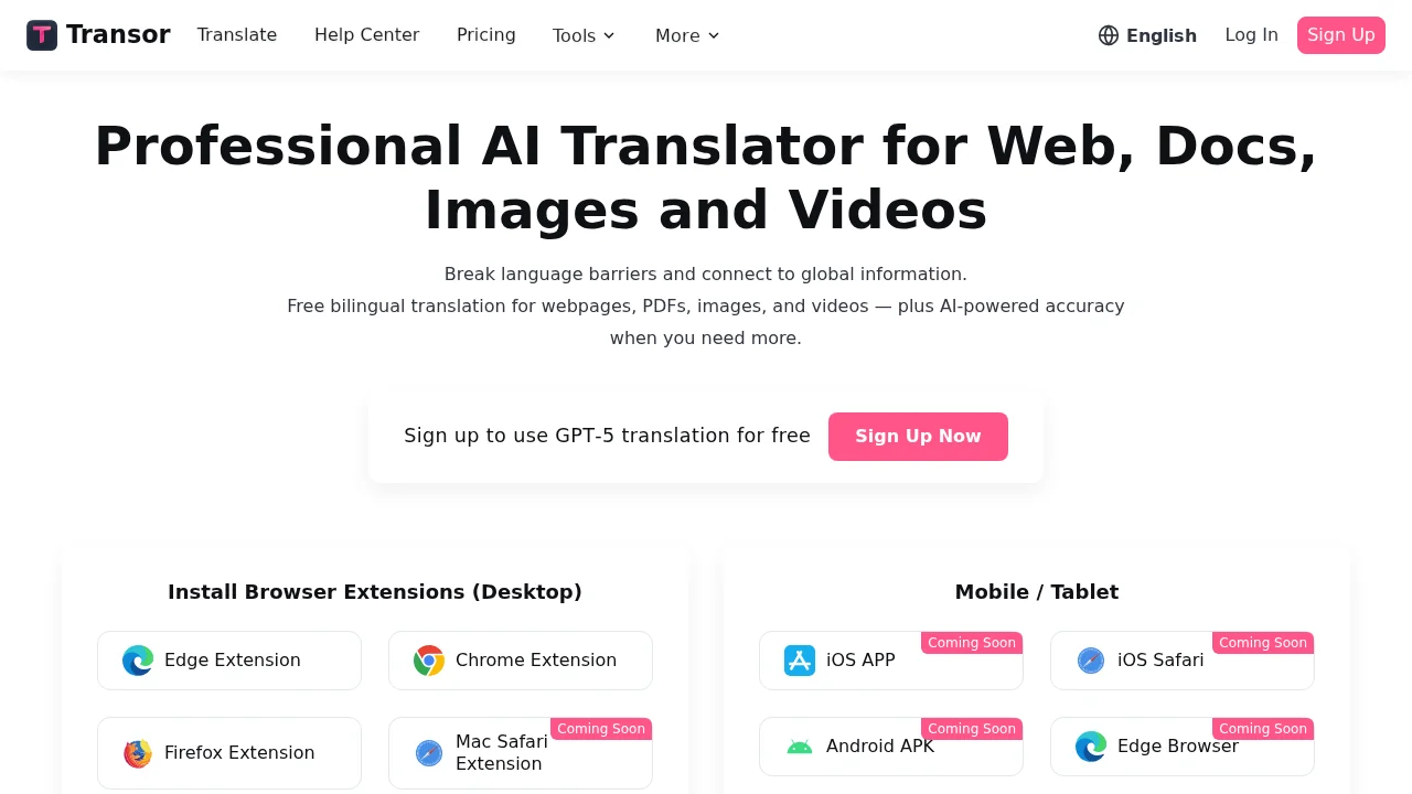 Transor screenshot 1