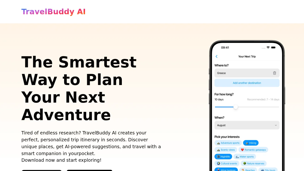 Travel Buddy AI screenshot 1