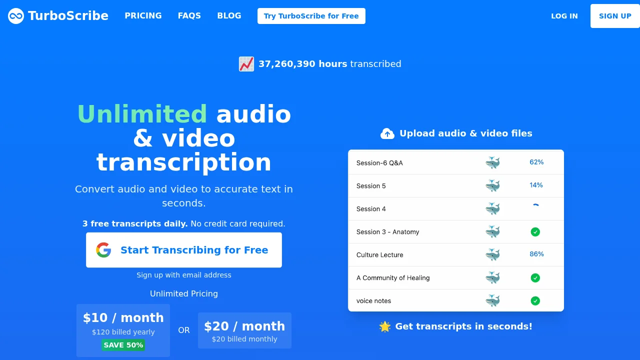 TurboScribe screenshot 1