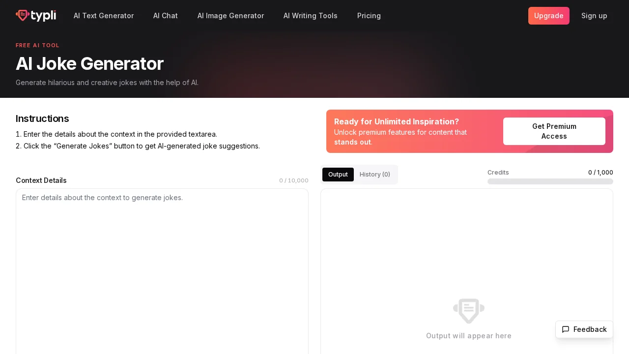 Typli.ai AI Joke Generator screenshot 1