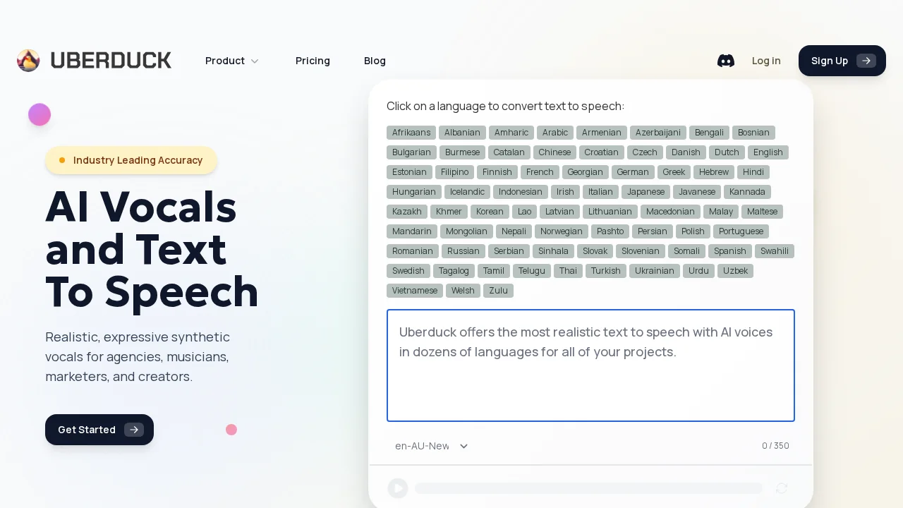 Uberduck screenshot 1