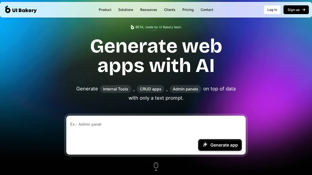 UI Bakery AI Apps screenshot 1