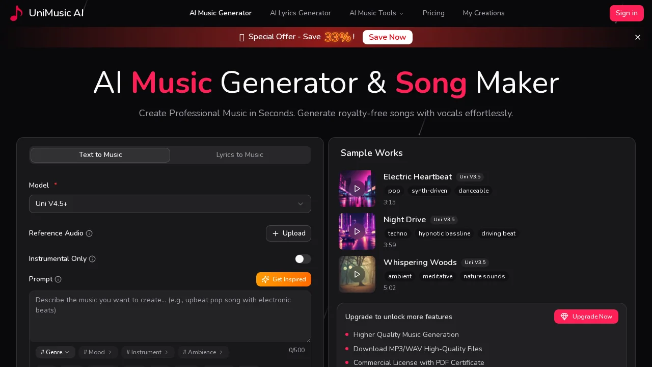 UniMusic AI screenshot 1