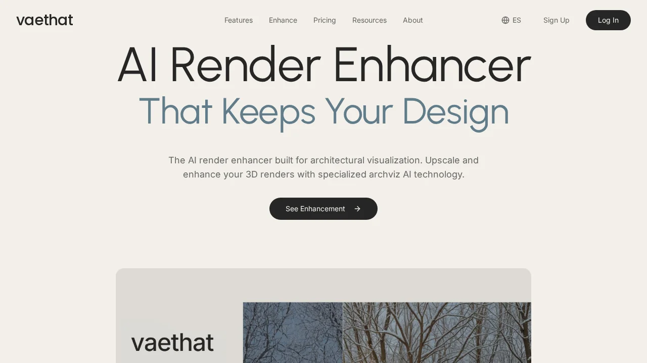 Vaethat - AI Render Enhancer for Architecture Renders screenshot 1
