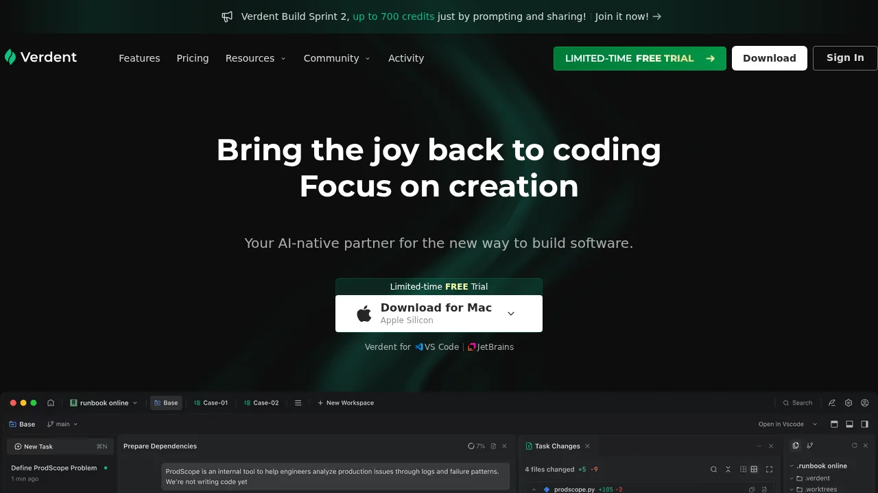 Verdent screenshot 1
