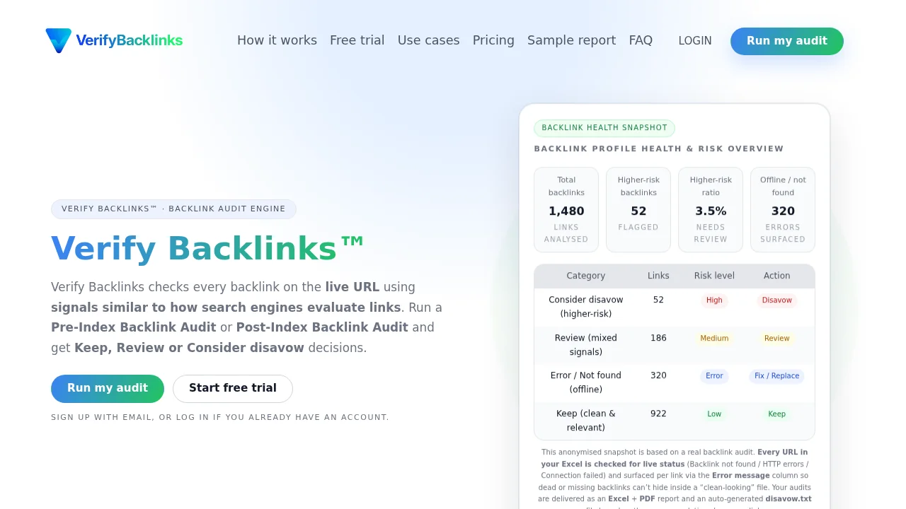 Verify Backlinks screenshot 1