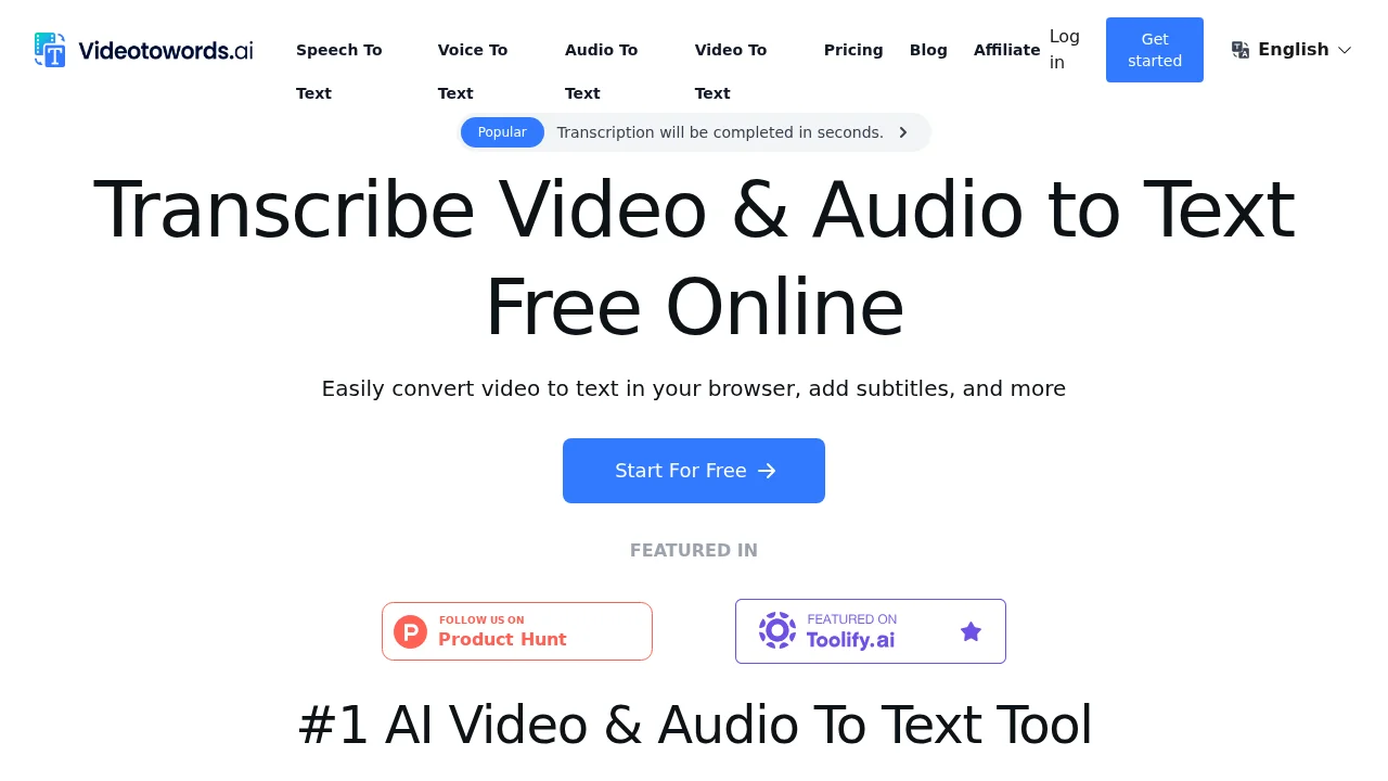 Videotowords AI screenshot 1