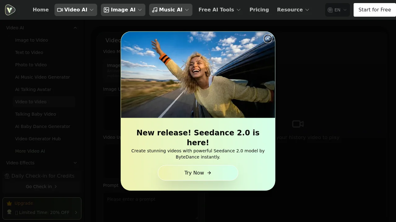 VideoWeb AI | Video to Video screenshot 1