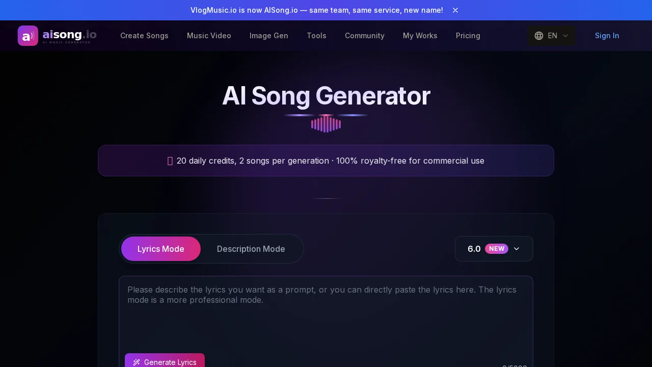 VlogMusic.io screenshot 1