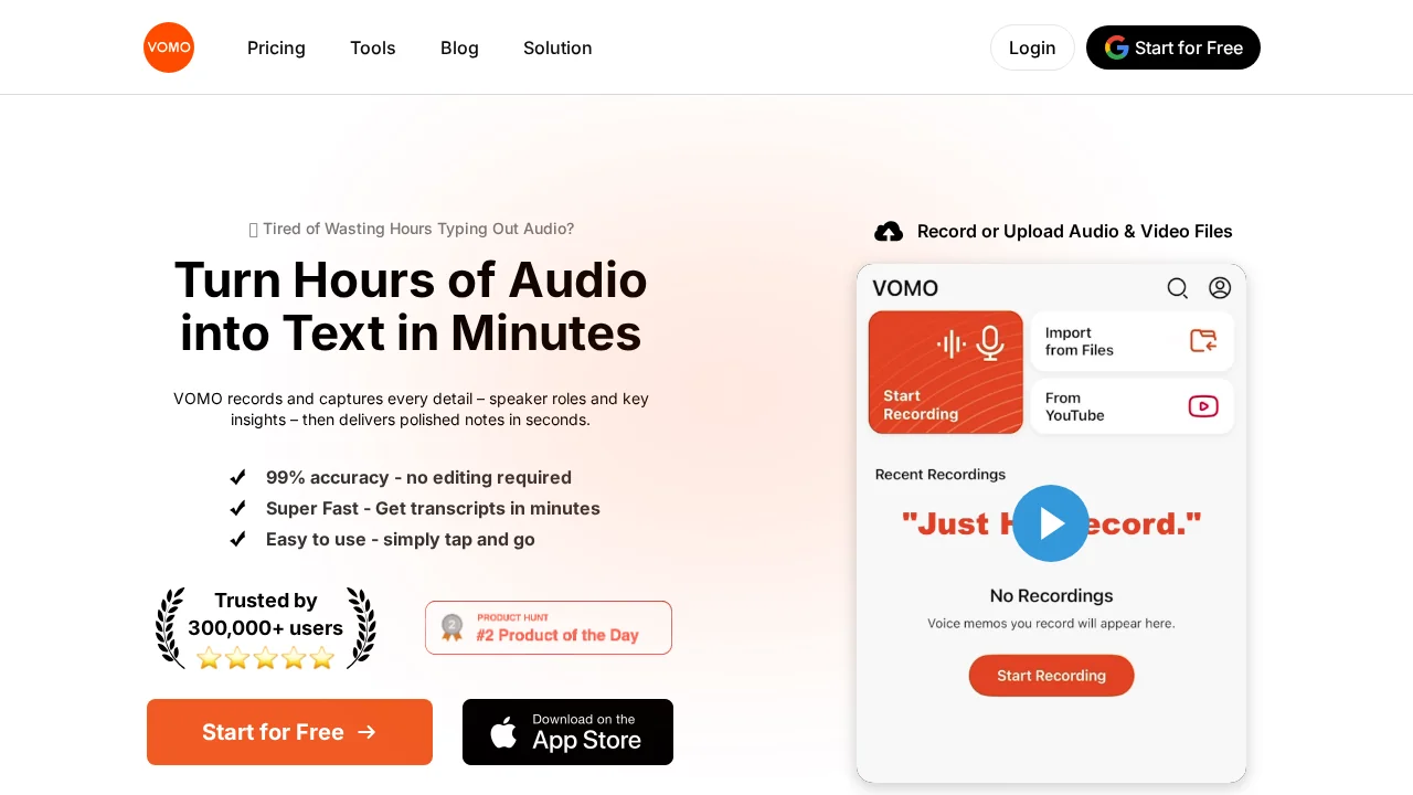 VOMO AI screenshot 1