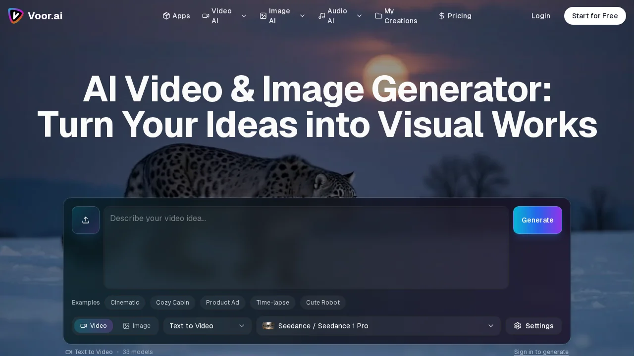 Voor AI | Video Generator screenshot 1