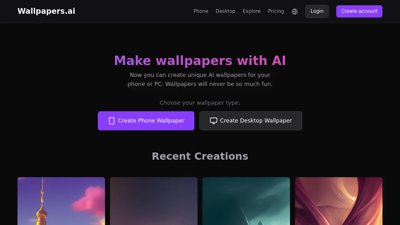 Wallpapers AI screenshot 1