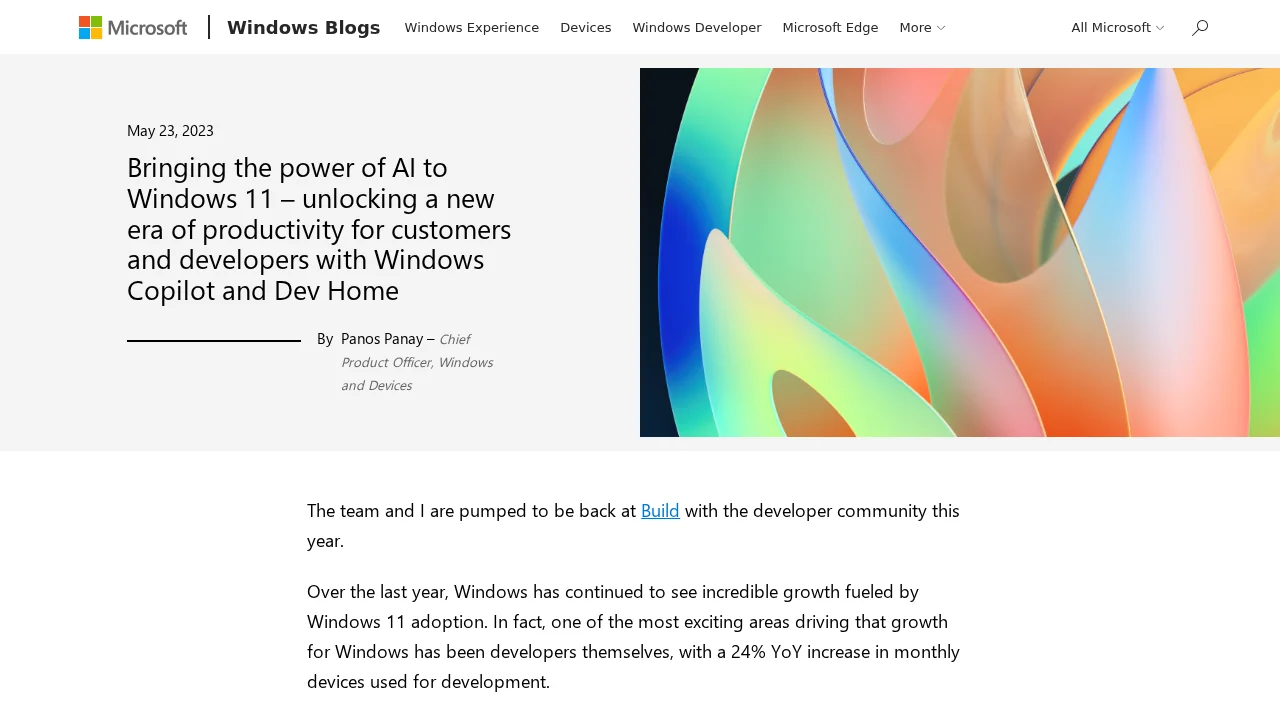 Windows Copilot screenshot 1