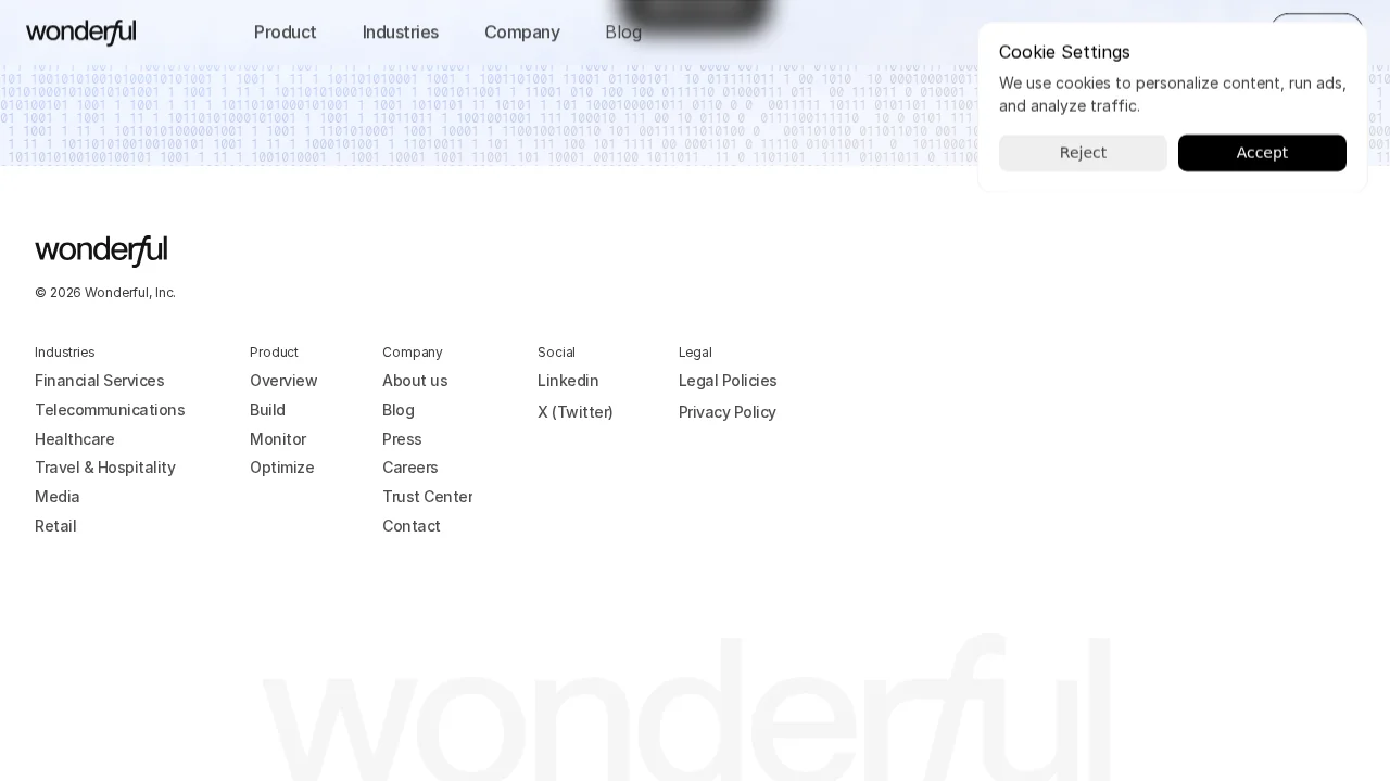 Wonderful | The Enterprise Agent Platform screenshot 1