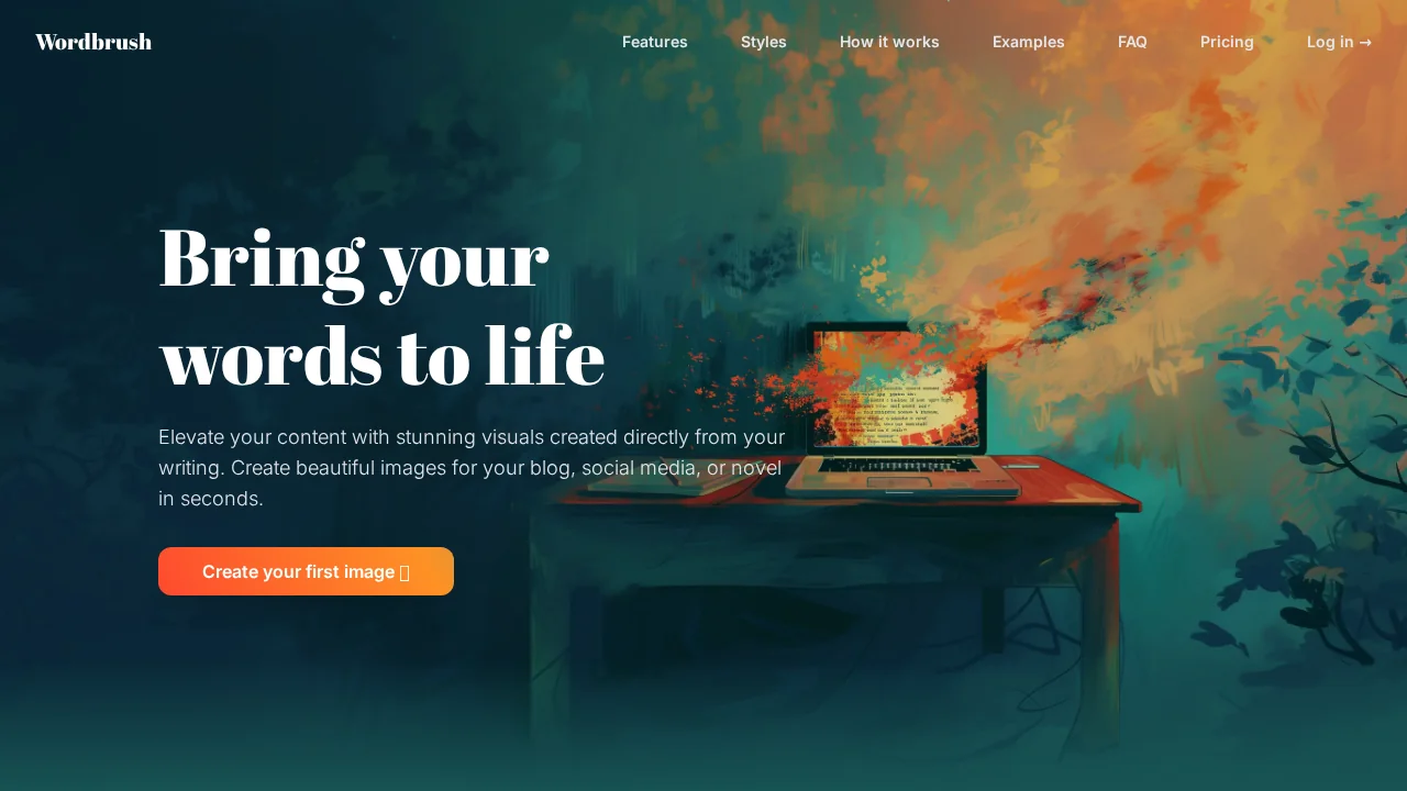 Wordbrush screenshot 1