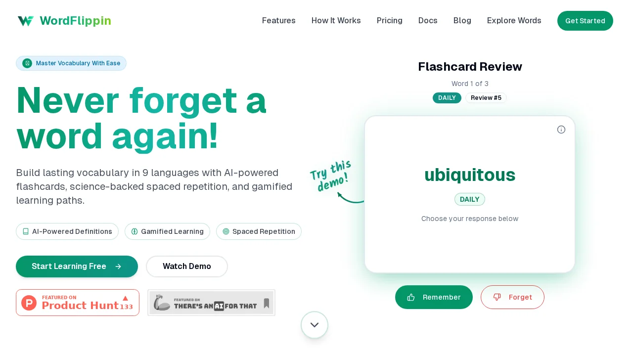 WordFlippin screenshot 1