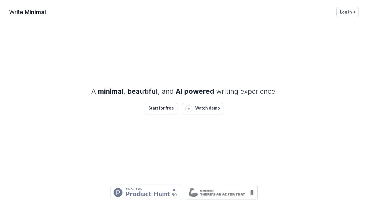 Write Minimal screenshot 1