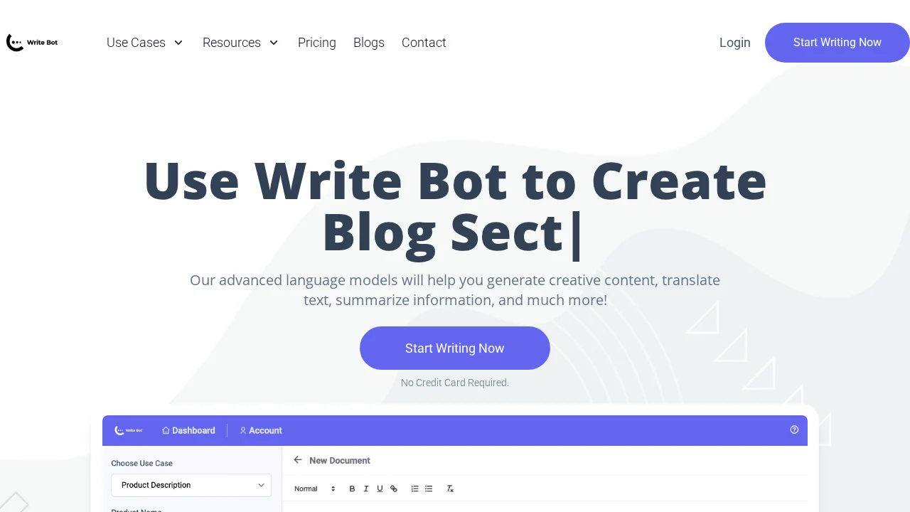 Writebot screenshot 1