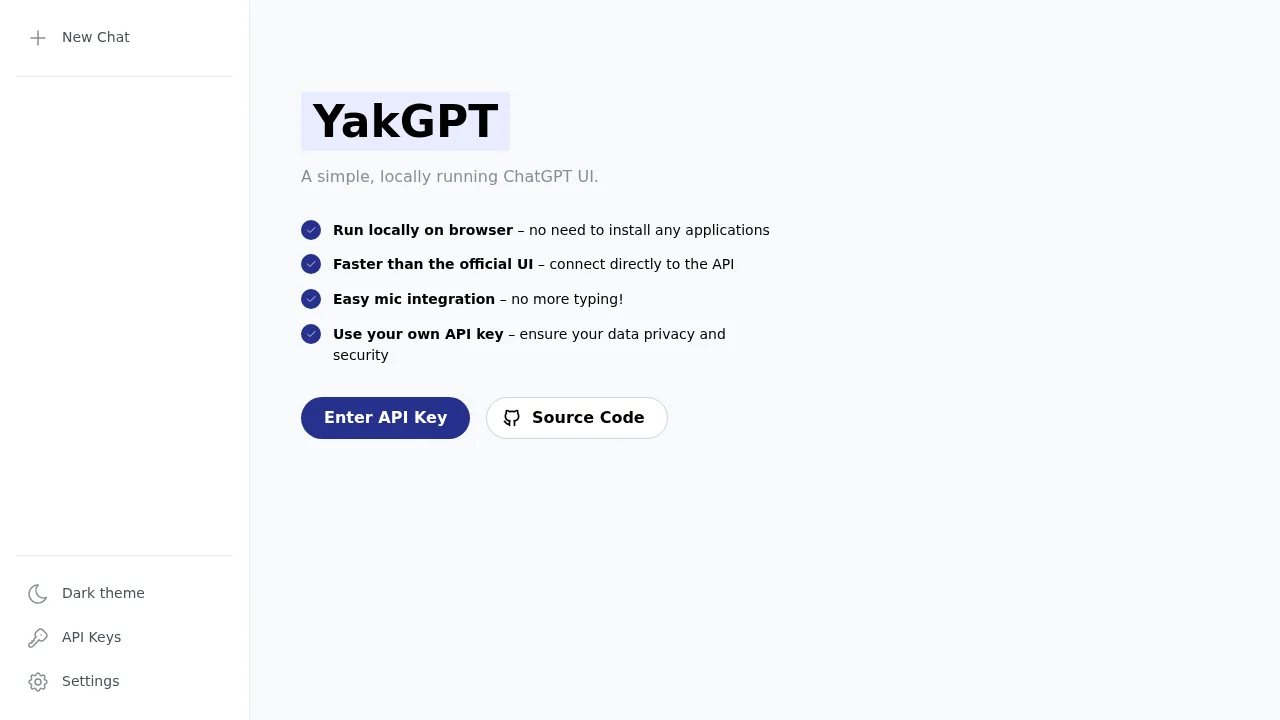 YakGPT screenshot 1