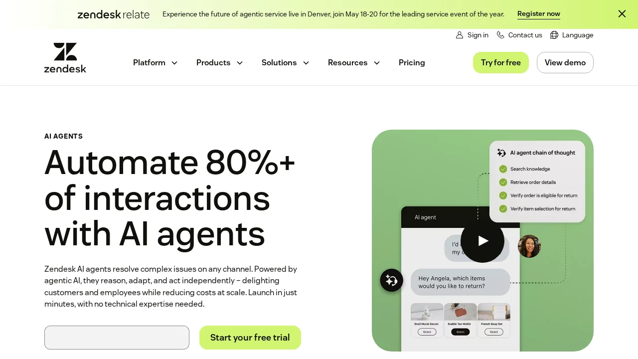 Zendesk | AI Agents screenshot 1